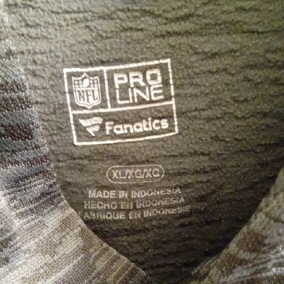 Mens XL Pro Line Fanatics Charcoal Hoodie with Orange and Blue Accents Sports - Picture 2 of 5